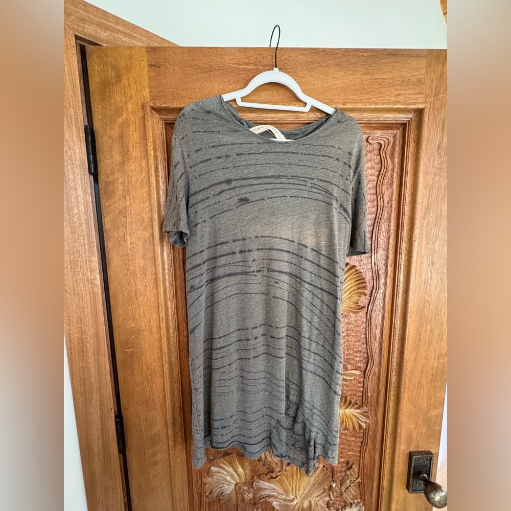 Raquel Allegra Gray Striped Tunic